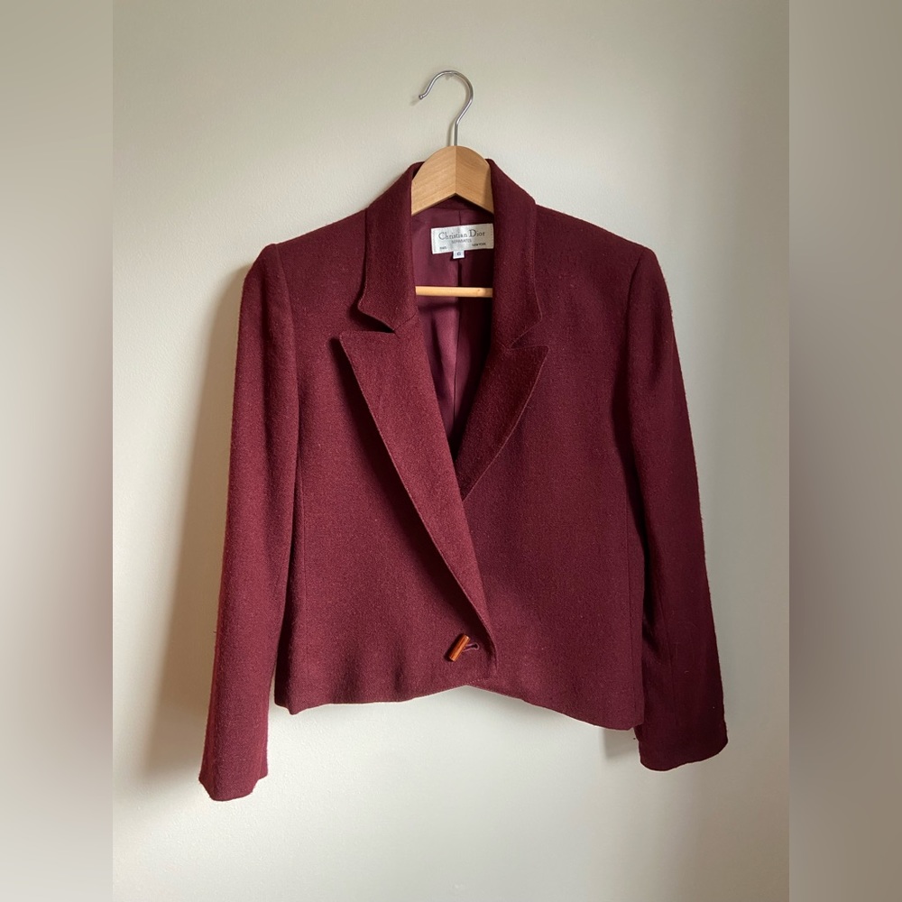 Vintage Dior cropped wool blazer
